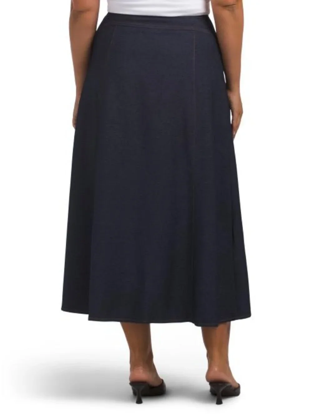 GEMMA+ JANE Button Down Skirt With Belt